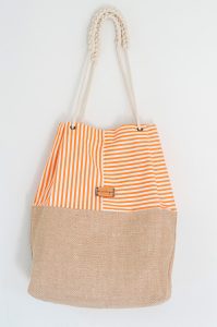 Mundaya bolso de verano rayas naranja 01